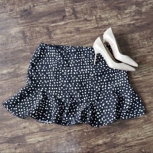 Black and White Polka Dot Skirt